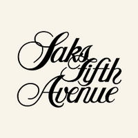 a black and white photo of the words saks fifth avenue.