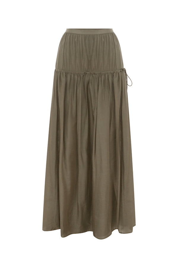 Lightweight Cotton Silk Basque Skirt | Lilibet skirt | Bird & Knoll