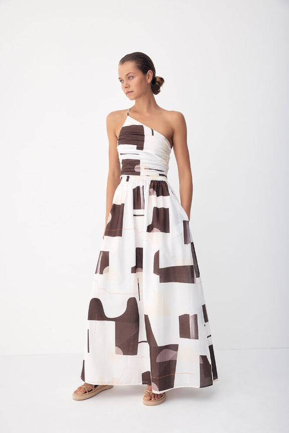 Color: Shadow Play Print Chocolate