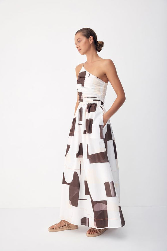 Color: Shadow Play Print Chocolate